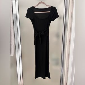 Midi dress with tie wrap